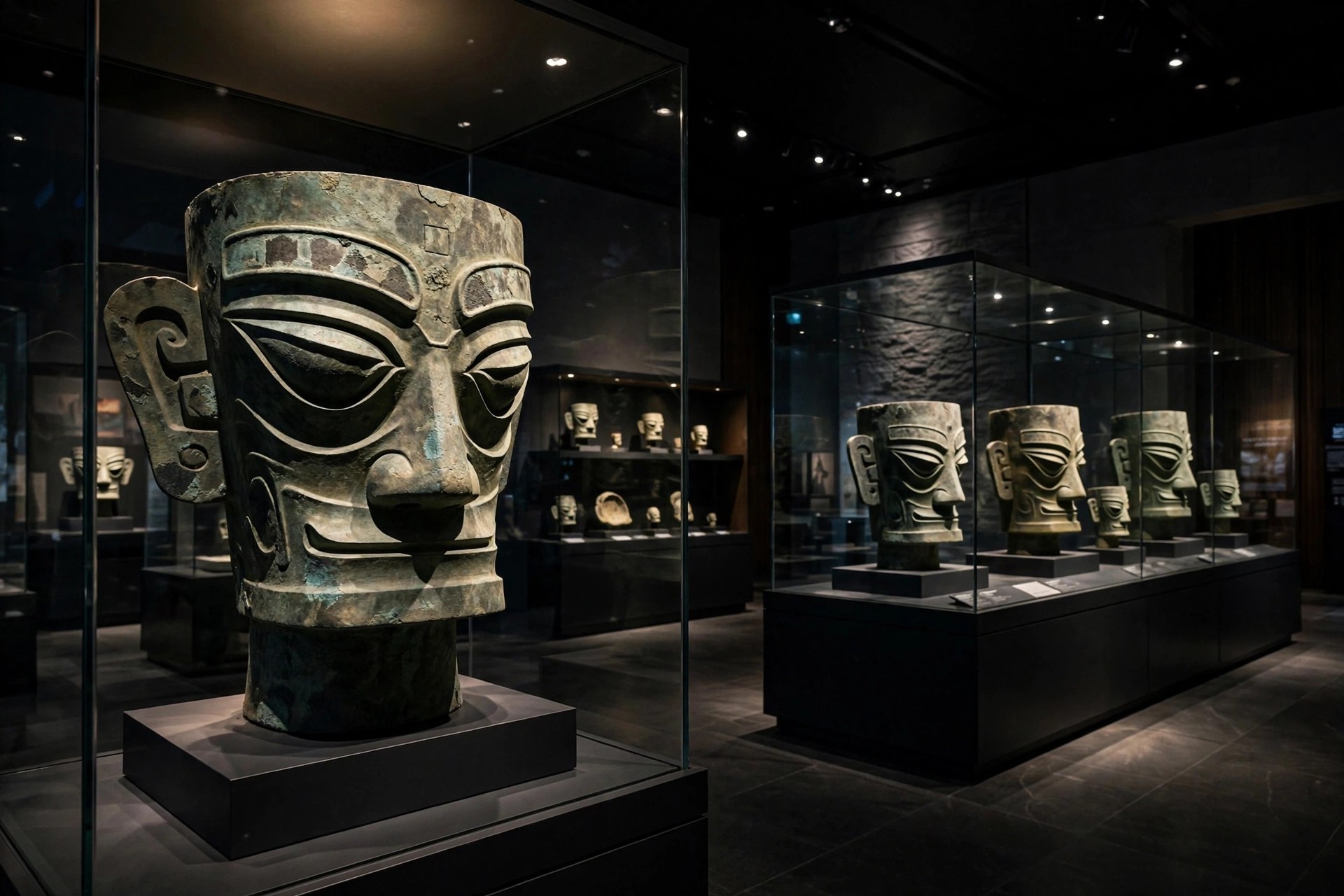 Sanxingdui bronze masks